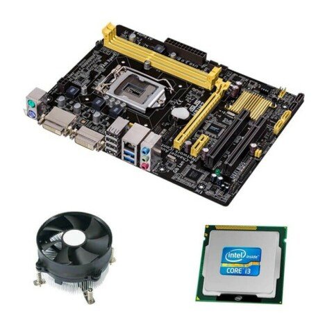 Kit Placa de Baza Asus H81M2, Intel Core i3-4150, Cooler
